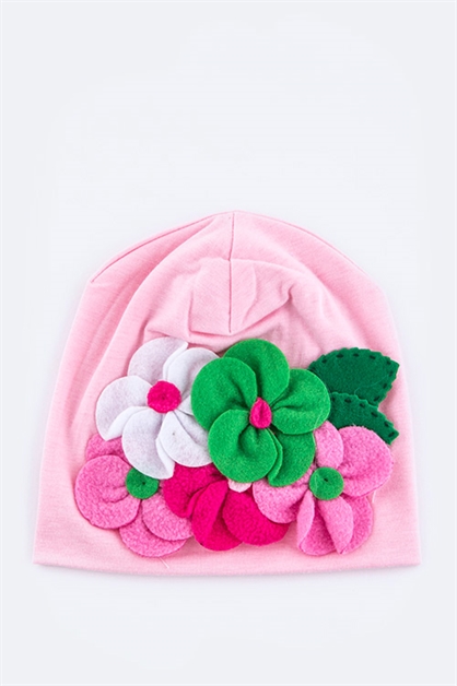LA JEWELRY PLAZA, Mix Flowers Baby Size Beanie, 128-EMC6344/MQ-2
