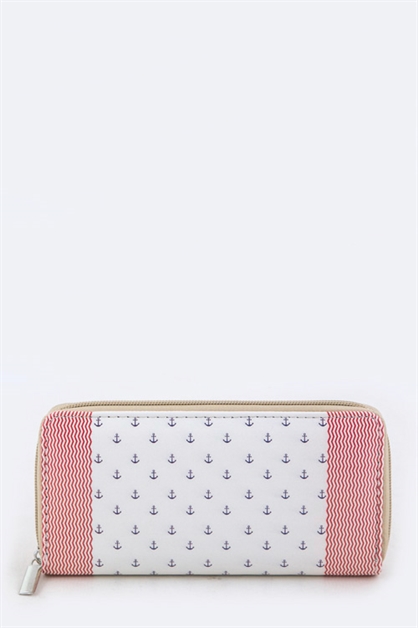 LA JEWELRY PLAZA, Anchor Pattern Wallet, 99-WT326X09-MG81