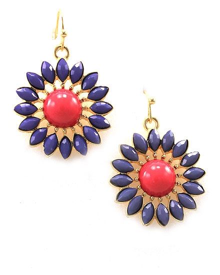 BEAUTYSIS, Flower Violet Earring, JE051VI