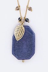 LA JEWELRY PLAZA, Precious Stone Pebble Necklace, 24-CN0030/AH439