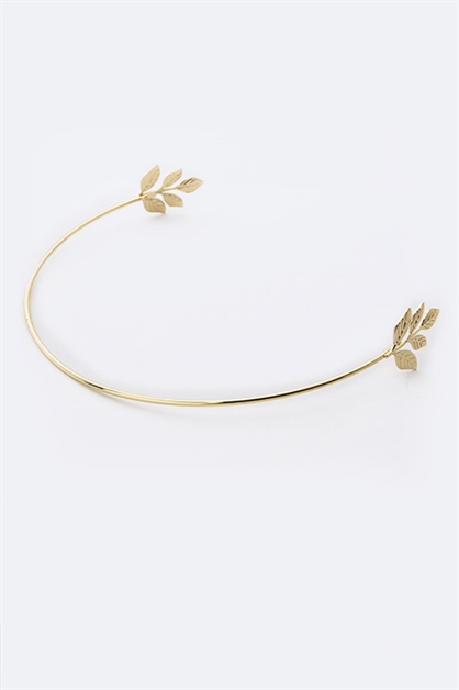 LA JEWELRY PLAZA, Gold Leaf Crown Headband, 22-PSHB2015-BI013