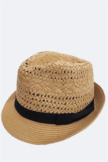 LA JEWELRY PLAZA, Mix Weaved Straw Hat, 70-CAE180/MK-2