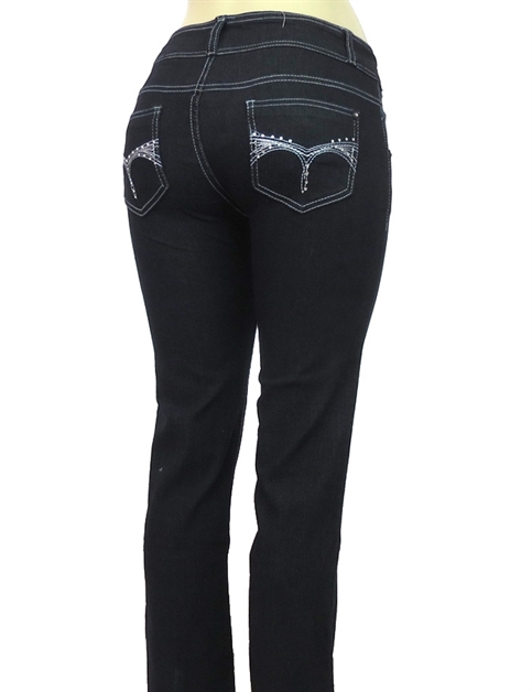 BAGEL, Women Jeans EP-413 Black, EP-413Black