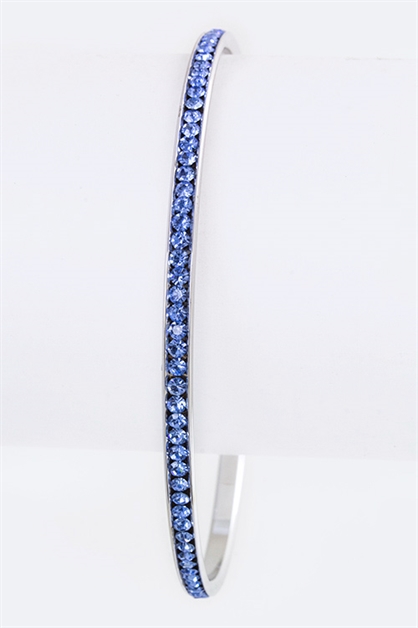 LA JEWELRY PLAZA, 1 Row Crystal Bangle, 99-BAN1/AF376/NW