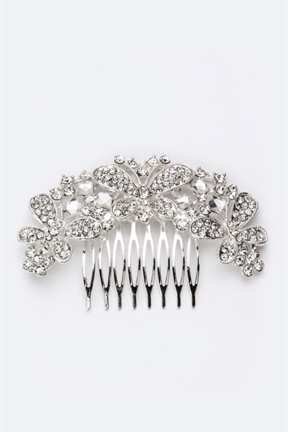 LA JEWELRY PLAZA, Crystal Butterfly Comb, 94-K201/MS033