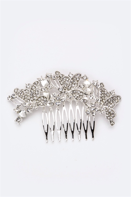 LA JEWELRY PLAZA, Crystal Butterfly Comb, 94-K205/MS031