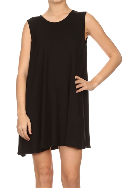 BAGEL, BASIC DRESS SLD-2002 BLACK, SLD-2002-BLACK