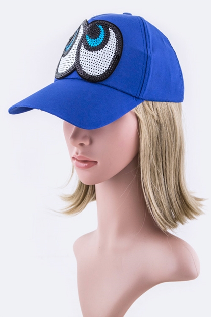 LA JEWELRY PLAZA, Sequins Eyes Fashion Cap, 128-EMH8434/MV009