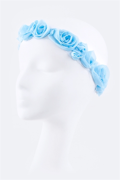 LA JEWELRY PLAZA, Rosette Stretch Headband, 98-HB143-LBL