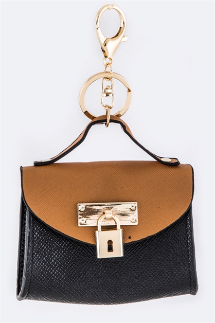 LA JEWELRY PLAZA, Mini Bag Pouch Key Charm, 123-MM6006-BM131