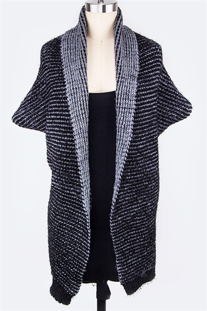 LA JEWELRY PLAZA, 2 Tone Chunky Bolero Cardigan, 103-11332/MW009