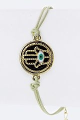 LA JEWELRY PLAZA, Hamsa Charm String Bracelet, 46-OB3610/AC145