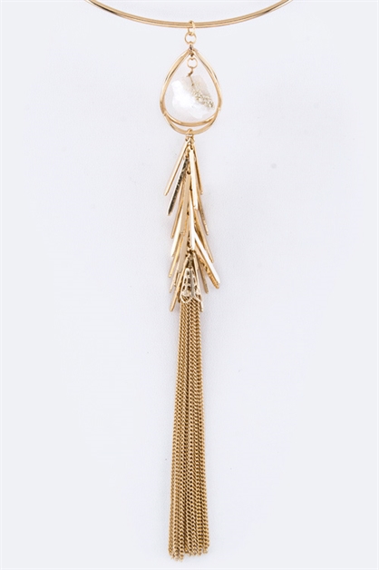 LA JEWELRY PLAZA,  Collar Fringe Seeds Necklace , 40-SJN1028/AT584