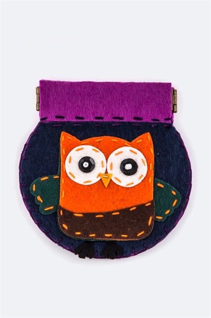 LA JEWELRY PLAZA, Snap Closure Owl Coin Purse, 40-WWT003/ME015