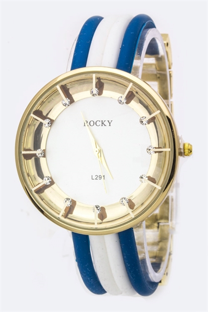 LA JEWELRY PLAZA, Jelly Strings Bracelet Watch, 04-L291-BD050