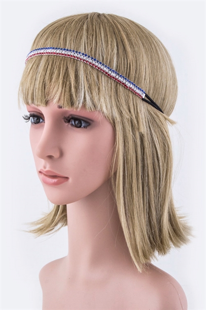 LA JEWELRY PLAZA, US Color Crystal Headband, 99-HS320X101AM-BJ108