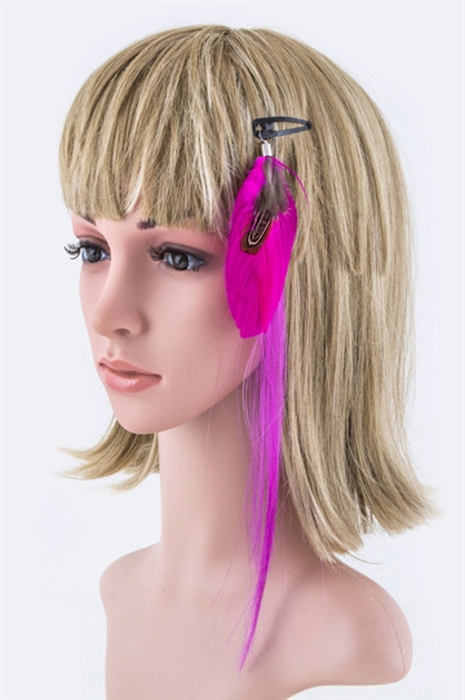 LA JEWELRY PLAZA, Feather Clip On Hair Set, 38-LKH63502/MP012