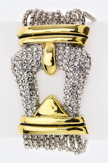 LA JEWELRY PLAZA, Crystal Buckle Statement Brace, 11-BC7054-AW282