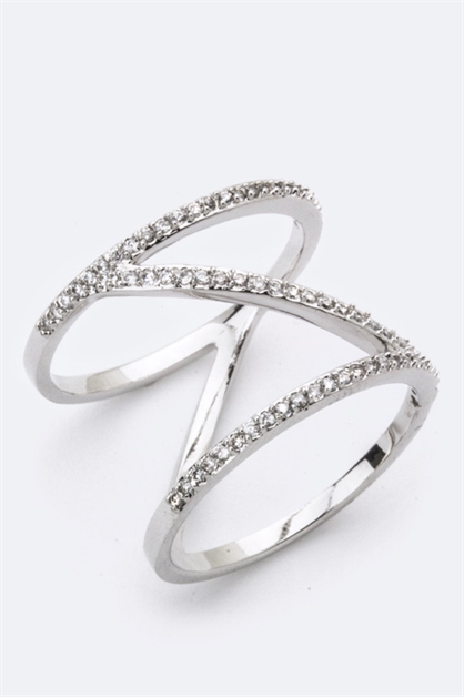 LA JEWELRY PLAZA, Spiral Iconic CZ Ring, 98-CW1826