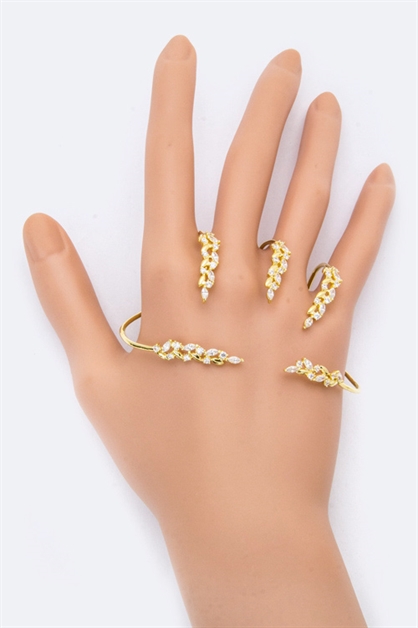 LA JEWELRY PLAZA, CZ Adjustable Palm Ring, 98-CW1821