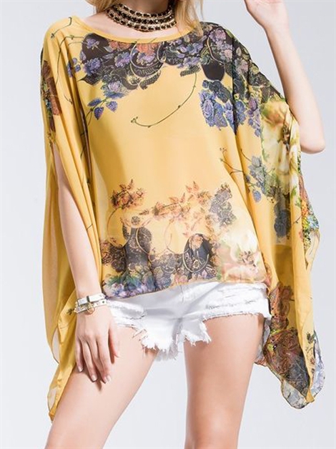 OH SO CALI CLOTHING, Chiffon Floral Print Tunic, SP20Y