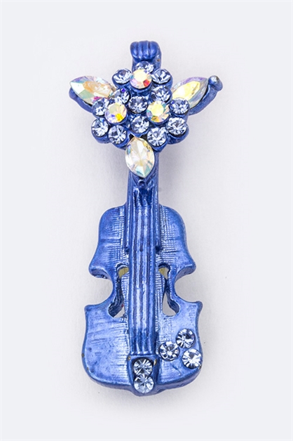 LA JEWELRY PLAZA, Crystal Violin Brooch, 98-LAB1395/BH070