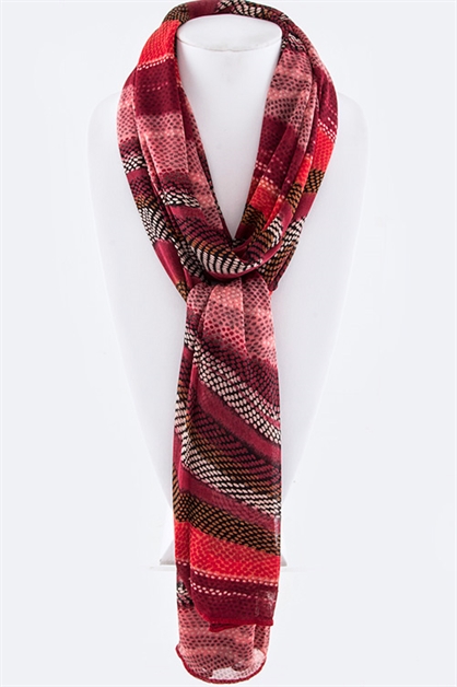 LA JEWELRY PLAZA, Abstract Snake Print Scarve, 98-ADA31/MA026