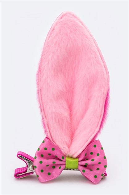 LA JEWELRY PLAZA, Soft Plush Bunny Ear Hair Clip, 128-BUNNY10/MN009