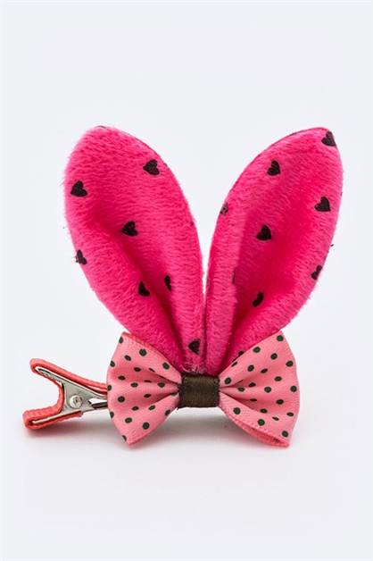 LA JEWELRY PLAZA, Polka Dots Bow  Heart Bunny , 128-BUNNY8/MT017