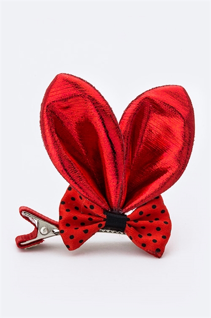 LA JEWELRY PLAZA, Polka Dots Bow Metallic Foil, 128-BUNNY9/MN022