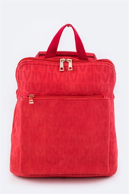 LA JEWELRY PLAZA, VII Embossed 2 Way Backpack, 81-CY8144