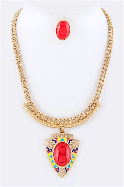 LA JEWELRY PLAZA, Arrowhead Statement Collar, 22-HMS9321/AD142