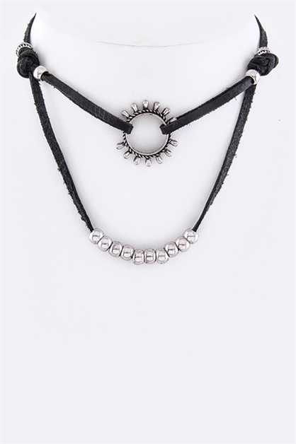 LA JEWELRY PLAZA, Metallic Wheel Choker, 60-YNHJ9478/AM428