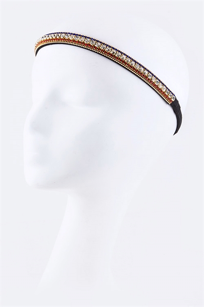 LA JEWELRY PLAZA, Crystal Stretch Headband, 99-HS251X006/MR-3