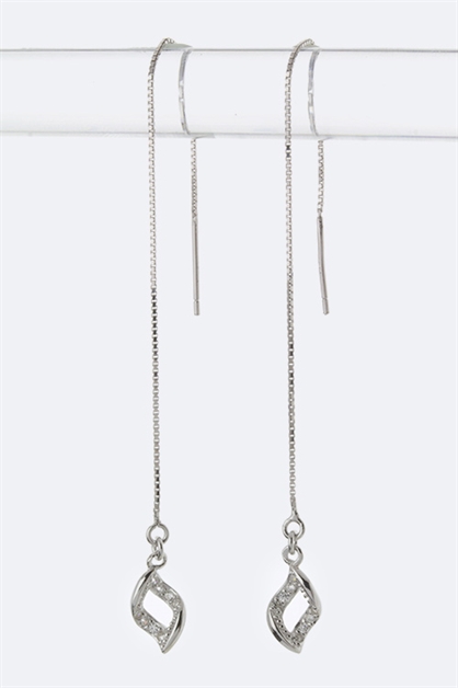 LA JEWELRY PLAZA, CZ Sterling Silver Earrings, 98-G1GM3686/BOX-8