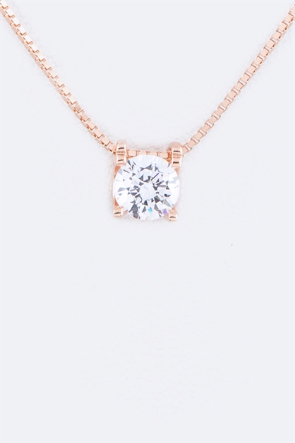 LA JEWELRY PLAZA, Round CZ Pendant, 98-PL50233AM/BOX2