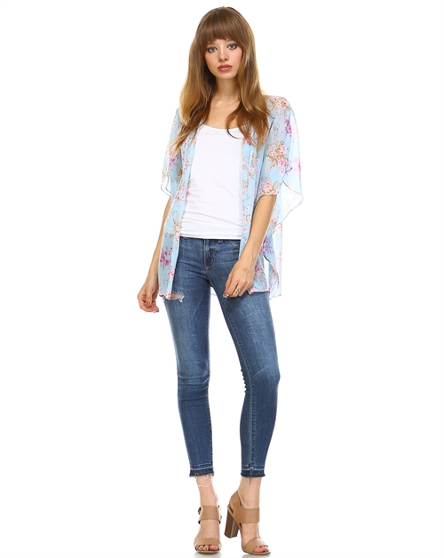 OH SO CALI CLOTHING, Floral Kimono Cardigan, SU1627