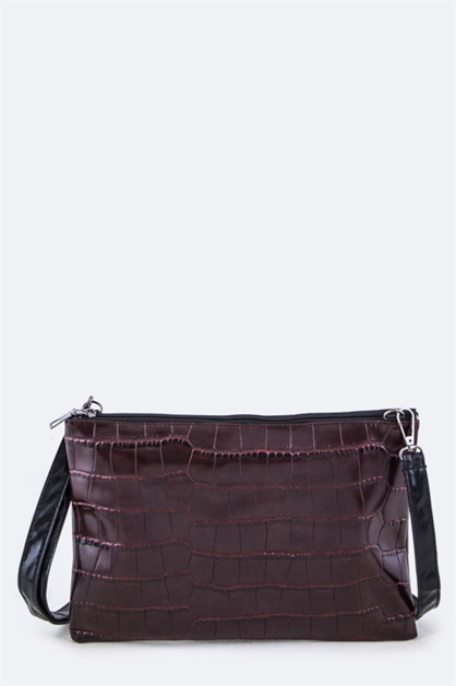 LA JEWELRY PLAZA, Croc Embossed Convertible Soft, 128-EMB8659-MM027