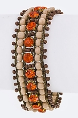 LA JEWELRY PLAZA, Stone Bead  Crystal Bracelet, 41-NUMBER/AL-S020