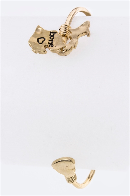 LA JEWELRY PLAZA, LOUISIANA Map Open Bangle, 55-114035-AB431