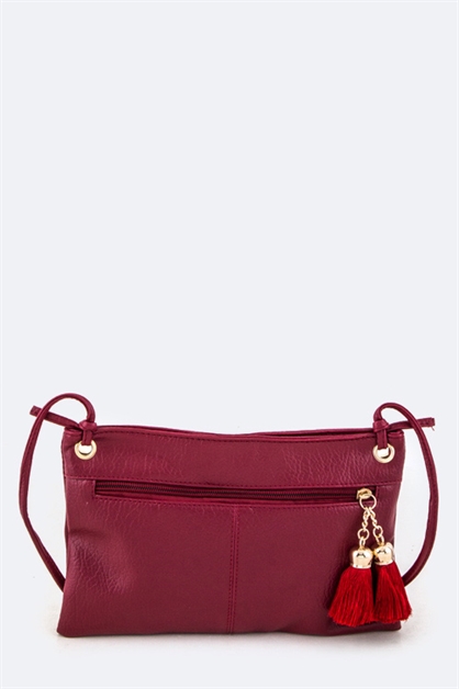 LA JEWELRY PLAZA, Tasseled Crossbody Swing Bag, 128-EMB8665/MK025