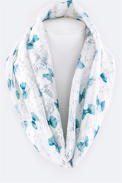 LA JEWELRY PLAZA, Bow Printed Lace Scarves, 94-K2501ASST
