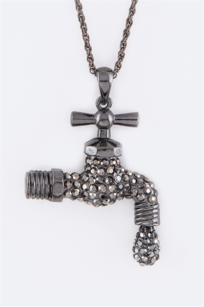 LA JEWELRY PLAZA, Conserve Water Crystal Pendant, 98-N1870/BG070