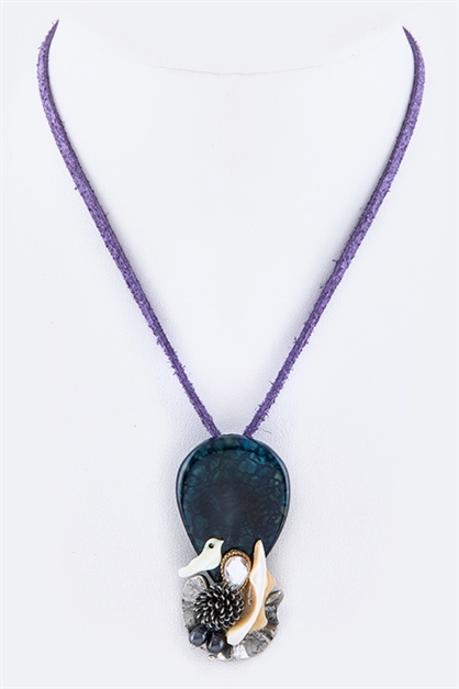 LA JEWELRY PLAZA, Precious Stone  Bird Pendant , 62-NUMBER/AU202