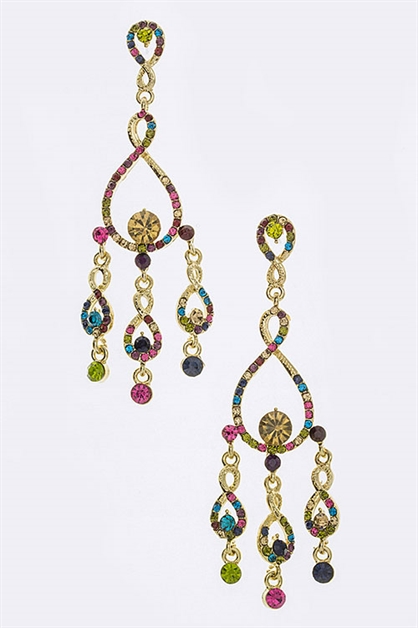 LA JEWELRY PLAZA, Crystal Chandelier Earrings, 39-TSE7567/AC003
