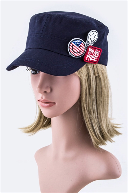 LA JEWELRY PLAZA, America Happy Emoji Cap, 128-DD048MB1125/BJ026