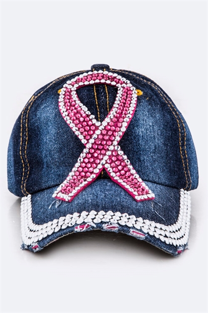LA JEWELRY PLAZA, Ribbon Crystal Embellished Cap, 99-277X111D-BQ24B