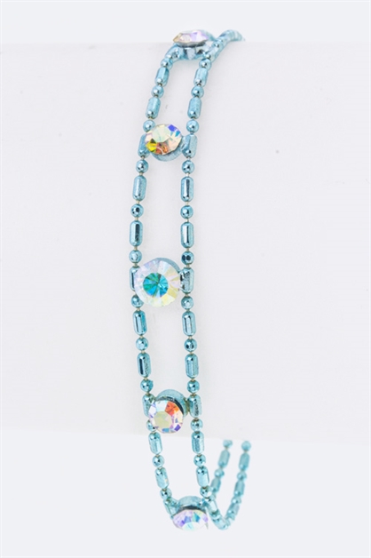 LA JEWELRY PLAZA, Crystal Layer Bracelet, 48-B8002/AC804