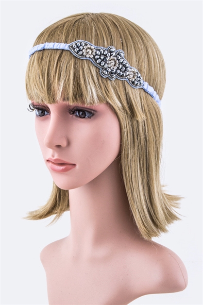 LA JEWELRY PLAZA, Crystal Stretch Headband, 51-JH0030-BJ085
