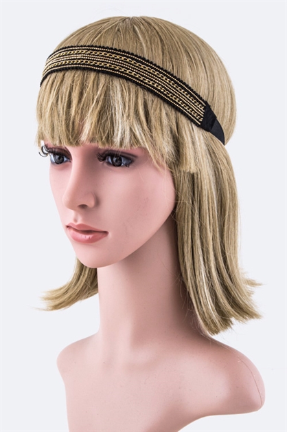 LA JEWELRY PLAZA, Layer Chians Stretch Headband, 38-LKH64545/ME017